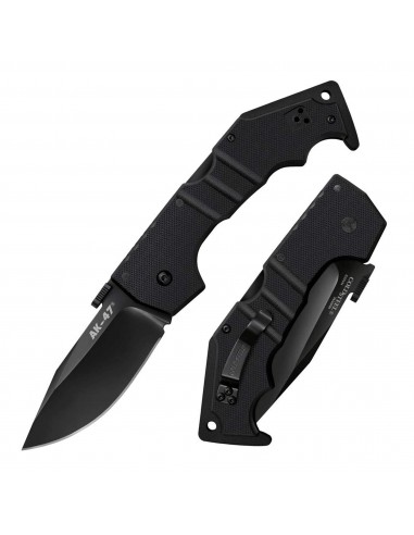 Cold Steel Folding Knife - AK-47 Clip Point Steel Blade with Tri-Ad lock | CS58M pas cher 