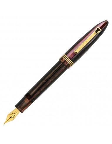 Tibaldi Fountain Pen - Bononia Zany Brown Barrel with Gold Trim de technologie