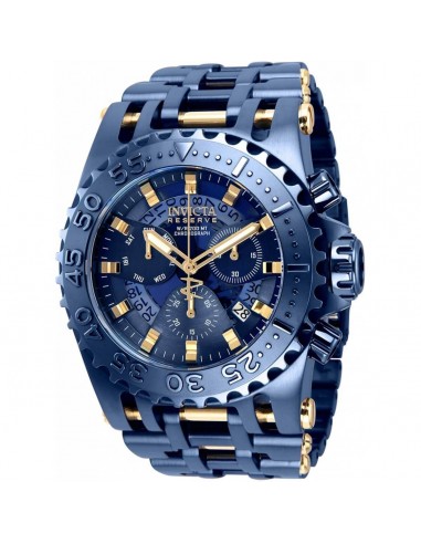 Invicta Men's Chronograph Watch - Reserve Blue Dial Two Tone Bracelet | 30120 rembourrage situé sous