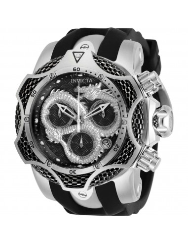 Invicta Men's Watch - Venom Chronograph Gunmetal and Silver Dial Black Strap | 32773 solde