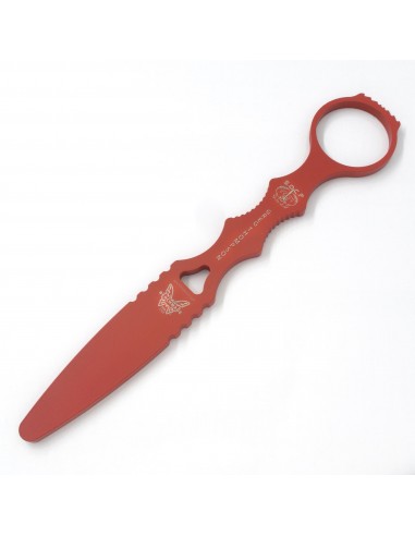 Benchmade Training Dagger - SOCP Unsharpened Fixed Red Blade with Finger Ring | 176T chez Cornerstreet bien 