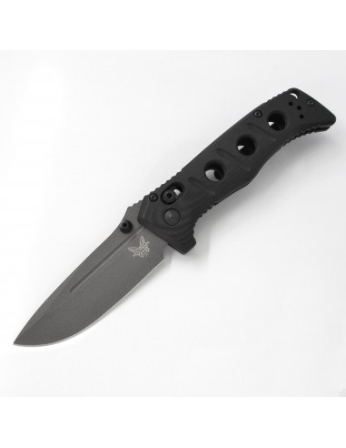 Benchmade Folding Knife - Mini Adamas Tungsten Gray Blade Black G10 Handle | 273GY-1 Amélioration de cerveau avec