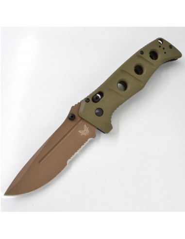 Benchmade Folding Knife - Adamas Flat Dark Earth Blade OD Green G10 Handle | 275SFE-2 des créatures d'habitude