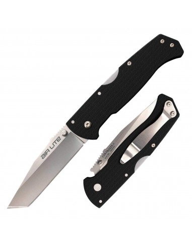 Cold Steel Folding Knife - Air Lite Tanto Point Steel Blade Black Handle | CS26WT plus qu'un jeu 