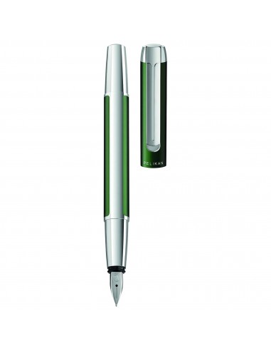 Pelikan Fountain Pen - Pura P40 Deep Green Aluminum Barrel Vous souhaitez 