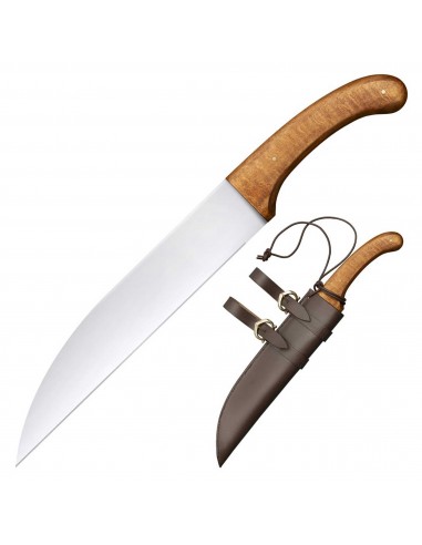 Cold Steel Knife - Woodsman's Sax 1055 Carbon Fixed Blade with Wood Handle | CS88HUA de France