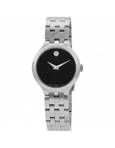 Movado Women's Watch - Veturi Quartz Black Dial Silver Tone Steel Bracelet | 0607418 sélection de produits