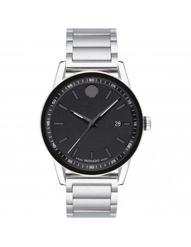 Movado Men's Watch - Museum Sport Black Dial Steel Bracelet Date Display | 0607557 s'inspire de l'anatomie humaine