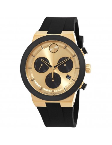 Movado Men's Watch - Bold Fusion Quartz Black and Gold Dial Silicone Strap | 3600895 outlet