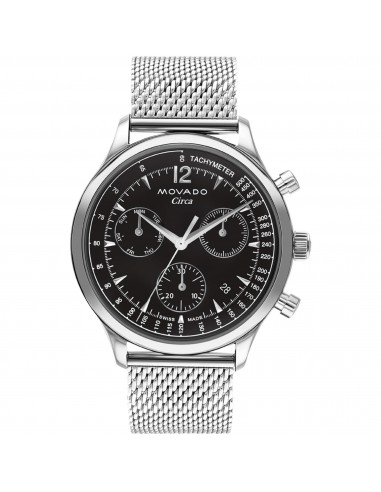 Movado Men's Watch - Heritage Circa Chronograph Silver Steel Mesh Bracelet | 3650137 Vous souhaitez 