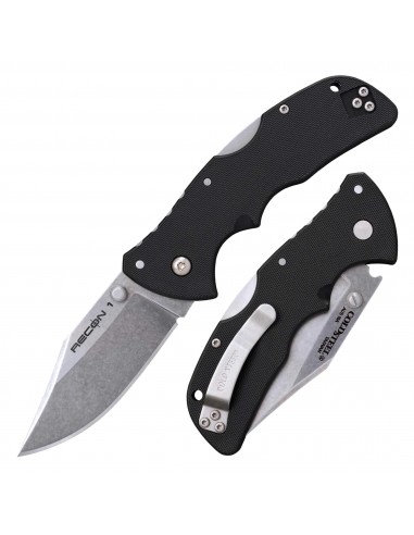 Cold Steel Folding Knife - Mini Recon 1 Clip Point Blade with Black Handle | CS27BAC les ligaments