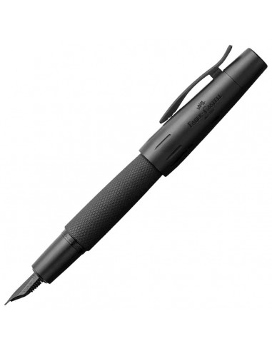 Faber Castell Fountain Pen - E-Motion Pure Black Anodised Aluminium pas cher 