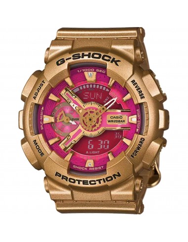 Casio Women's Watch - G-Shock Pink and Gold Ana-Digi Dial Strap | GMAS110GD-4A1CR votre restaurant rapide dans 