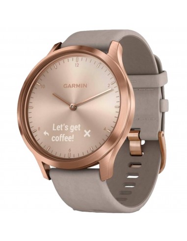 Garmin Unisex Smartwatch - Vivomove HR Rose Gold Dial Leather Strap | 010-01850-19 meilleur choix