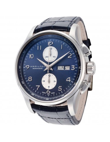 Hamilton Men's Watch - Jazzmaster Maestro Auto Chrono Blue Leather Strap | H32766643 du meilleur 