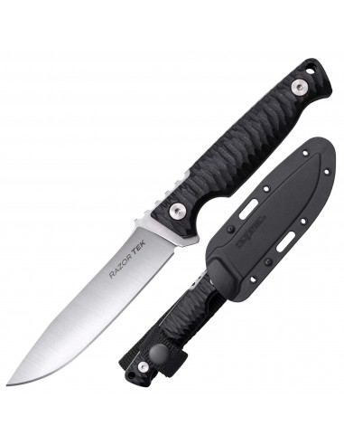 Cold Steel Fixed Knife - Razor Tek 4 inch Clip Point Blade Black Handle | CSFX-4RZR livraison et retour toujours gratuits