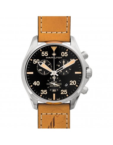 Hamilton Men's Watch - Khaki Aviation Pilot Quartz Brown Leather Strap | H76722531 Les magasins à Paris et en Île-de-France