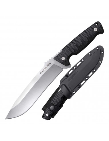 Cold Steel Fixed Knife - Razor Tek 6.5 inch Recurve Blade Black Handle | CSFX-65RZR des créatures d'habitude