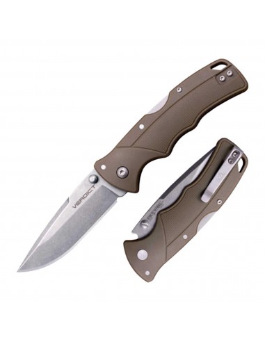 Cold Steel Folding Knife - Verdict 3 inch Blade Dark Earth GFN Handle | CSC3SPSSFDE JUSQU'A -70%! 