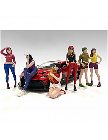 American Diorama Figurine Set - Poly Resin Girls Night Out 6 Piece for 1/24 Models votre