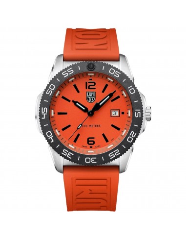 Luminox Men's Watch - Pacific Diver Quartz Orange Dial Silicone Strap | XS.3129 sur le site 