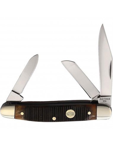 Schrade Folding Knife - Generational Series Brown Handle Steel Blades | SC1149145 Venez acheter