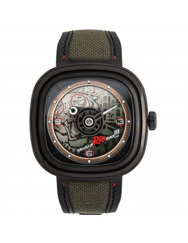 SevenFriday Men's Watch - T-Series Green Tiger Leather and Canvas Strap | T3-04 prix pour 