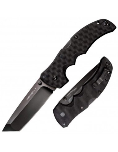 Cold Steel Folding Knife - Recon 1 Tanto Style Steel Blade Black G10 Handle | CS27BT plus qu'un jeu 