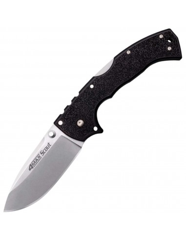 Cold Steel Folding Knife - 4 Max Scout Black Griv-Ex Handle Drop Point Blade | CS62RQ de France