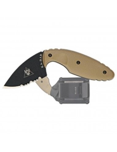 KA-BAR Knife - Original TDI Half Serrated Fixed Drop Point Blade, 5.625 Inch | 1477CB s'inspire de l'anatomie humaine