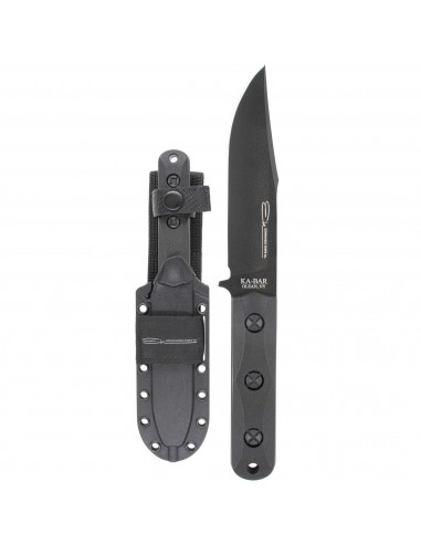 Ka-Bar Fixed Knife - Short Flat Grind Clip Point Blade Black Ultramid Handle | EK50 JUSQU'A -70%! 