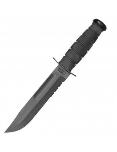 Ka-Bar Fixed Knife - Full-Size Black Serrated Edge Blade Kraton G Handle | KB1212 Toutes les collections ici