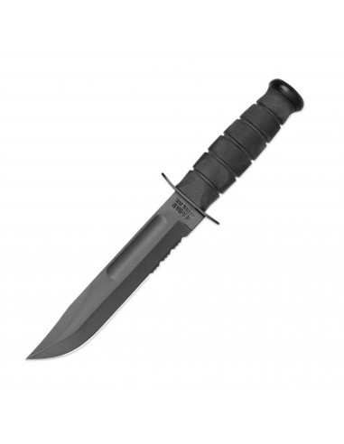 Ka-Bar Fixed Knife - Full Size Black Clip Point Blade Oval Kraton G Handle | KB1214 À commander