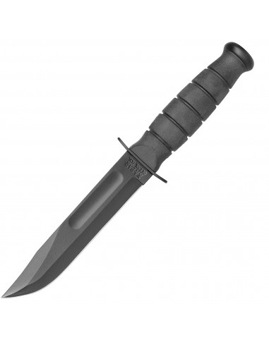 Ka-Bar Fighting Knife - Short Black Plain Edge Blade Oval Shaped Handle | KB1258 pas cher 