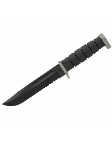 Ka-Bar Fighting Knife - D2 Extreme Powder Coated Serrated Blade Oval Handle | KB1281 En savoir plus