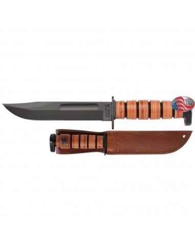 KA-BAR Knife - Dog's Head Utility Leather Handle Clip Point Blade, 12 Inch | 1317 les muscles