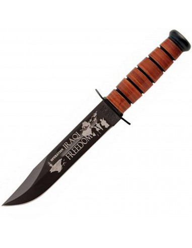 Ka-Bar Fighting Knife - USN Iraqi Freedom 7 inch Plain Blade Brown Handle | KB9131 Vous souhaitez 