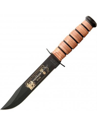 Ka-Bar Fighting Knife - US Army Vietnam Brown Leather Handle with Butt Cap | KB9139 les muscles