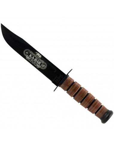 Ka-Bar Fighting Knife - 120th Anniversary USN Flat Grind Blade Brown Handle | KB9192 acheter en ligne