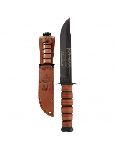 KA-BAR Knife - US Army 125TH Anniversary Fixed Clip Point Blade Leather Handle | 9225 Venez découvrir notre 