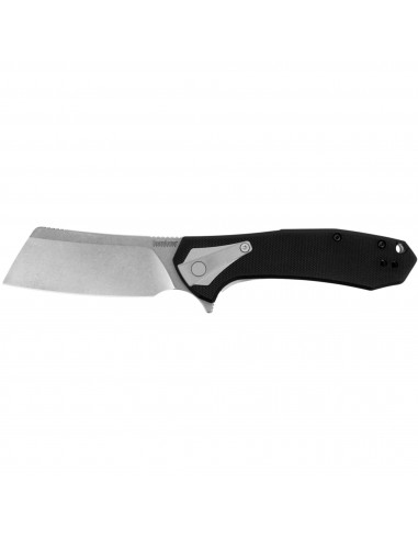 Kershaw Pocket Knife - Bracket Black Handle Plain Edge Cleaver Blade Frame lock | 3455 français