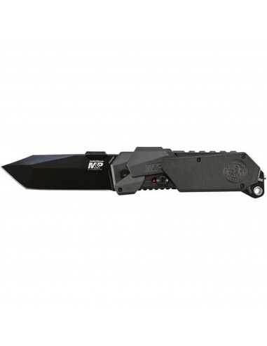 Smith and Wesson Folding Knife - M&P M.A.G.I.C. Black Plain Tanto Blade | SWMP9BT votre