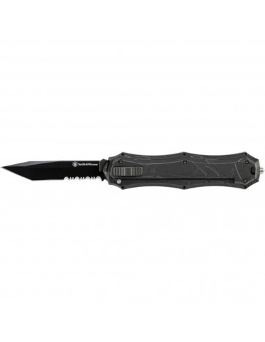 Smith & Wesson Folding Pocket Knife - Tanto Point Blade Aluminum Handle | OTF9TBS En savoir plus