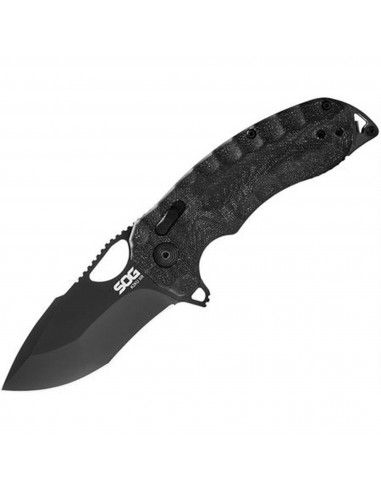 SOG Folding Knife - Kiku XR Black Finish Stainless Steel Tanto Blade | 12-27-02-57 Livraison rapide